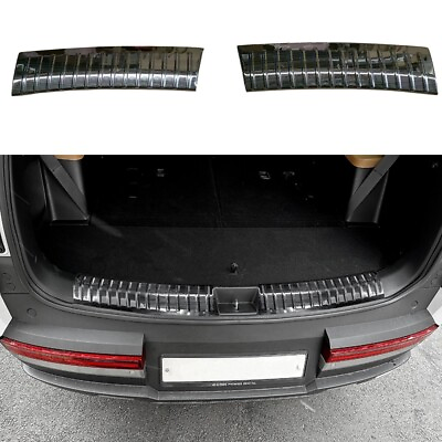 Black Stainless Rear Bumper Guard Sill Protector Cover for Hyundai Santa Fe 2024 $67.99