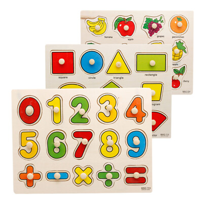 #ad JB Alphanumeric Animal Puzzle Fruit Game Kindergarten Teaching Aid AU $17.99