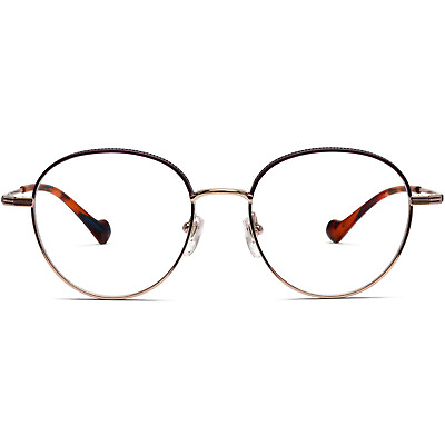 #ad Round Glasses for Women Men Light Titanium Eyeglasses Flexible Metal Frame Black $59.95