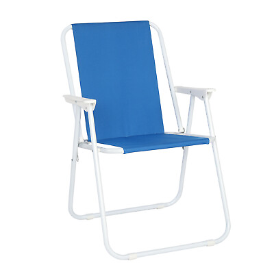 #ad Outdoor Garden Chair Foldable Oxford Cloth Iron Seat Beach Picnic Camping Chair $33.39