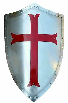 #ad Medieval Heater Shield Templar Crusader Warrior historical Role Play Shield $94.26
