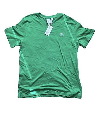 adidas Originals Unisex Trefoil Essentials T Shirt Green Mens Large $23.99