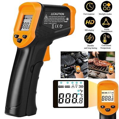 Helect Infrared Thermometer Non contact Digital Laser Infrared Temperature Gun $10.49