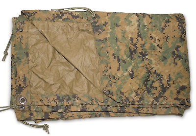 #ad USMC MARPAT Woodland Digital Camo pattern Reversible Field Tarp Tarpaulin $21.99