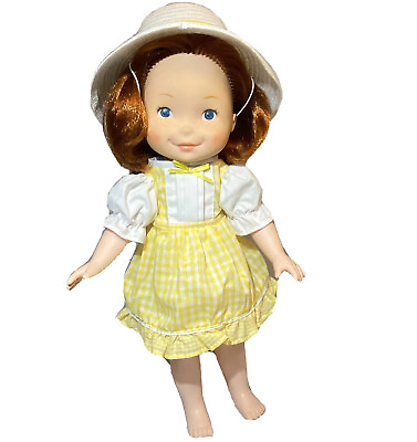 #ad 1981 Fisher Price My Friend Becky Red Hair Freckles Yellow Dress White Hat EUC $22.43