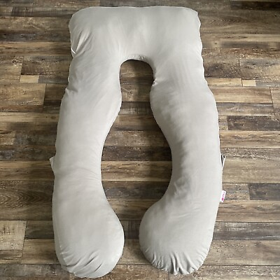 #ad Meiz Pregnancy Maternity Pillow Contoured U Shaped Gray 53”L x 30”W $19.99