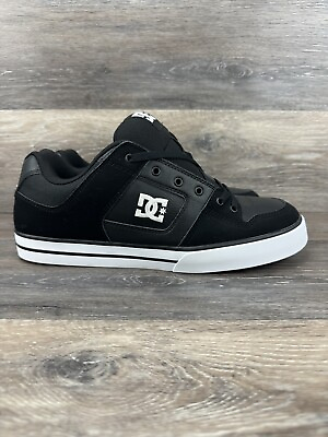 #ad DC Pure Mens Black Nubuck Lace Up Skate Inspired Sneakers Shoes Size 14 $52.99