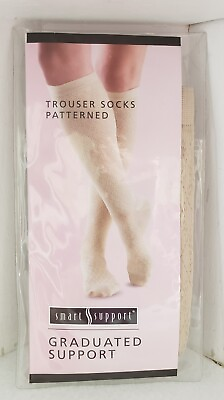 #ad #ad Smart Support Graduated Support Trouser Socks Tan Size 8 10.5 Firm Compression $12.99