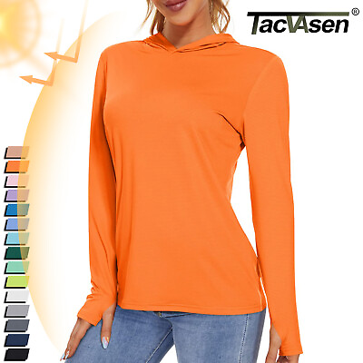 UPF50 Womens Long Sleeve Hoodie UV Block Skin Protection Outdoor Sport T Shirts $18.99