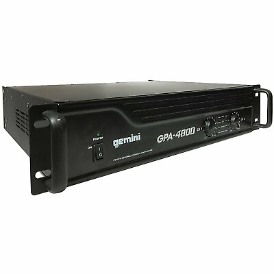 Gemini Pro GPA 4800 4000W 2 Channel Power DJ Amplifier 2U Rack Mount Amp Stereo $189.00