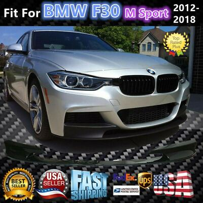 #ad Fits BMW F30 F31 2012 2018 M Sport Sedan Wagon Glossy Black Front Bumper Lip $99.99