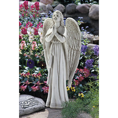 #ad 33quot; Hands in Prayer to God Above Angel Spiritual Home Garden Sculpture Statue $305.28