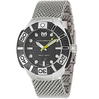 Technomarine Men#x27;s Reef Black Dial Watch 513004 #ad $230.41