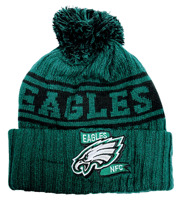 #ad Philadelphia Eagles Hat Knit Beanie Cuffed Fleece Lined OSFA Fast Ship $17.59