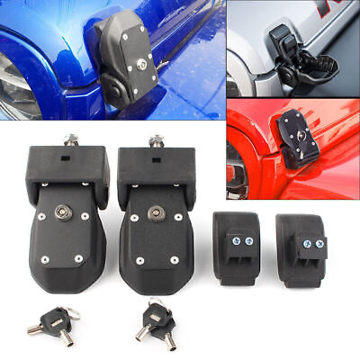 #ad Hood Latches Hood Lock Catch Latches Kit Anti Theft Fit Jeep Wrangler JL 2018 $54.06