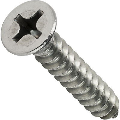 #ad #1 Phillips Flat Head Self Tapping Sheet Metal Screws Stainless Steel All Sizes $162.22