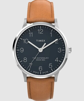 Timex Waterbury Classic 40mm Leather Strap Watch TW2U97200VQ $79.95