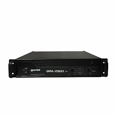 Gemini Pro GPA 2500 2000W 2 Channel Power DJ Amplifier 2U Rack Mount Amp Stereo $154.00