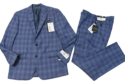 Lauren Ralph Lauren Men Suit Jacket Dress pants New Ultraflex Classic Blue Plaid $53.99