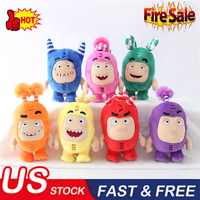 #ad 7in Plush Oddbods Cartoon Toys Dolls Soft Pogo Bubbles Jeff Toy Slick Xmas Gift $12.29