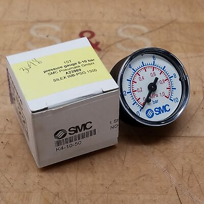 #ad SMC K4 10 50 Pressure Gauge 0 10 Bar 0 10 Mpa 1 4quot; NPT NEW $49.99