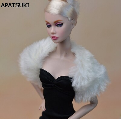 #ad Fashion White Long Plush Shawl Pashmina For 1 6 Dolls For Monster Demon Dolls $3.94
