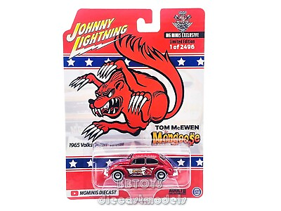 #ad 1965 VOLKSWAGEEN BEETLE RED MONGOOSE 1 64 DIECAST BY JOHNNY LIGHTNING JLCP7434 $24.99