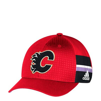 #ad #ad Calgary Flames NHL Adidas Unisex Red Structured Flex Cap $19.99