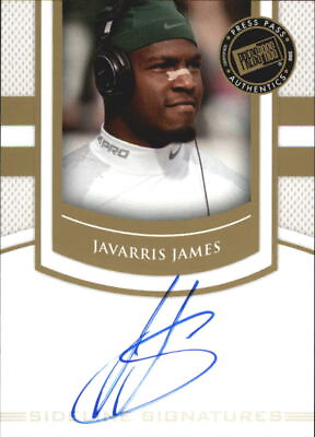 #ad 2010 Press Pass PE Sideline Signatures Gold #SSJJ Javarris James Autograph $1.80