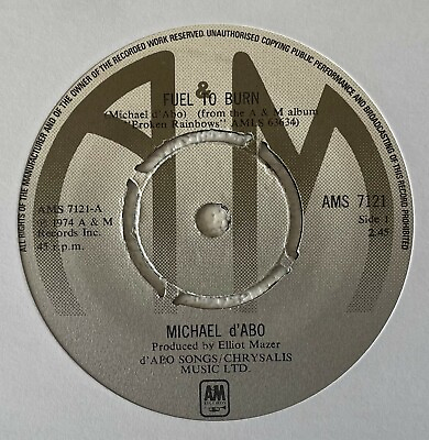 #ad MIKE MICHAEL D#x27;ABO FUEL TO BURN HOLD ON SWEET DARLING 1974 UK VINYL 7quot; GBP 9.00