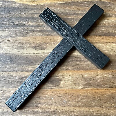 Wall Cross Wood Black 8quot; Handmade USA Decor Christ Cruz Catholic Plain Christian $19.95