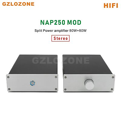 Split HIFI NAP250 MOD 2SC5200 Stereo Power Amplifier 80W80W With Volume Control $184.99