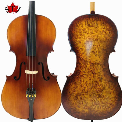 #ad Professional SONG Cello 4 4 Size Solid Bird eye maple back old spruce top #15116 $1599.00