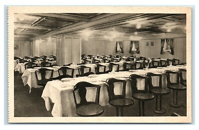 Postcard D quot;Columbusquot; ship long dining tables U3 $9.97