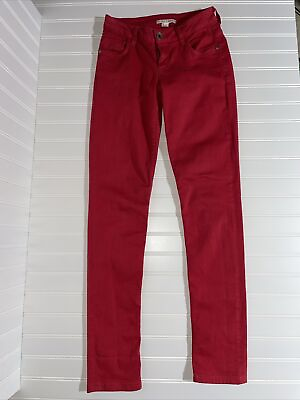 #ad alice olivia Red Womens Boyfriend Jeans Size 25 $24.99