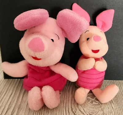 #ad DISNEY Winnie The Pooh 9quot; Piglet Plush and 1 Smaller Piglet $9.99