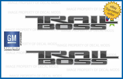 #ad PAIR Silverado TRAIL BOSS decals bed side stickers graphic gray black FG6A5 $23.96