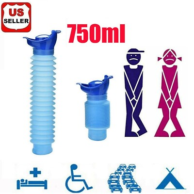 #ad Male Female Portable Urinal Travel Camping Car Toilet Pee Bottle Emergency Kit $8.98