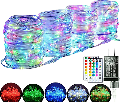 #ad HAHOME 160Ft 480 Leds Connectable Rope Lights Color Changing Waterproof String $100.99