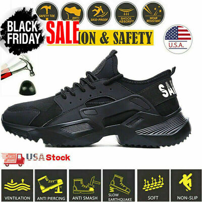 #ad Mens Safety Shoes Steel Toe Indestructible Sneakers Work Waterproof Boots $31.51