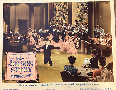 #ad THE JOLSON STORY Lobby Card 1946 Larry Parks Evelyn Keyes William Demarest $50.00