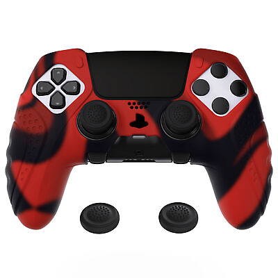PlayVital Guardian Edition Anti Slip Silicone Cover for ps5 edge Red amp; Black $15.99