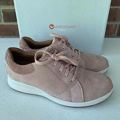 #ad Clarks UN Adorn Lace rose fashion sneakers leather Women’s Size US 7.5 M $13.75