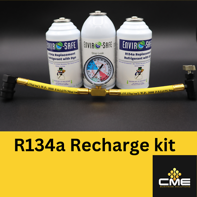 #ad Enviro Safe Auto AC R134a Replacement Refrigerant w Dye Stop Leak amp; Gauge Kit $39.99