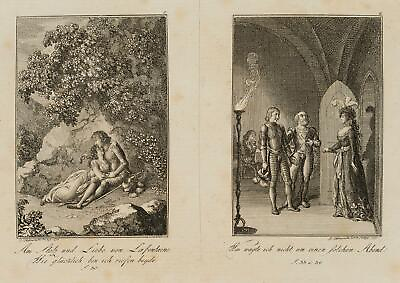 D. CHODOWIECKI *1726 Bertha und Egbert von Montabour amp; Im Schlosse Egberts EUR 180.00