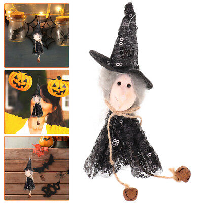 #ad Halloween Hanging Witch Decoration Hanging Adorable Witch Figurine Ornament $9.11