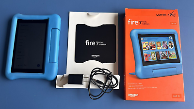 #ad NICE Amazon Fire 7 Kids Edition Tablet 9th Generation 16GB Wi Fi 7quot; Blue $36.99