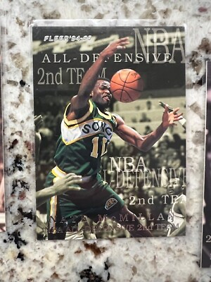 #ad 1994 95 FLEER ALL DEFENSIVE CARD SEATTLE SUPERSONICS NATE MCMILLAN #7 $1.99
