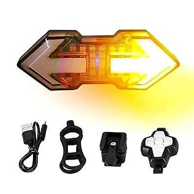 #ad Bicycle Rear Tail Light USB Wireless Remote Turn Signal Warning Lamp Horn US $12.99