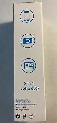 #ad 3 In 1 Selfie Stick Compatible With 3 Different Kinds Of Divices New SKU A1 $9.98